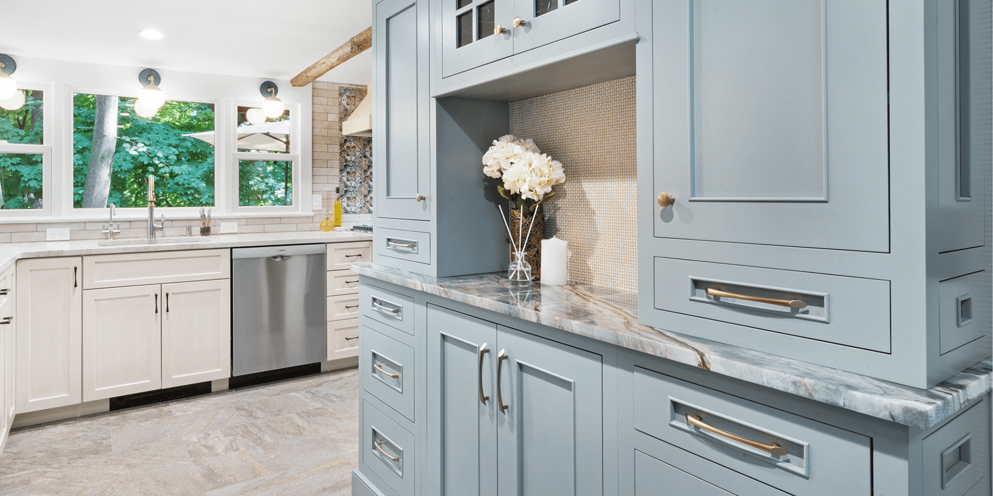 Kitchen Cabinets in Blue